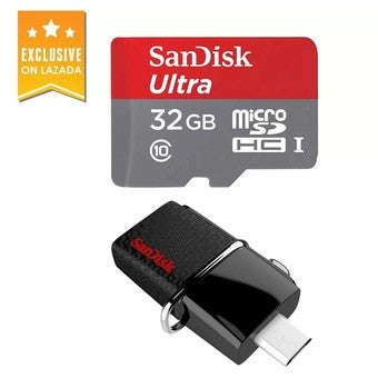 Sandisk OTG SDDD2-032G 32GB with Sandisk Micro SD Class 10 32GB