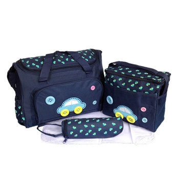 Tickle TMN- 002 4-in-1 Multi-function Baby Diaper Tote Handbag Set (Dark Blue)