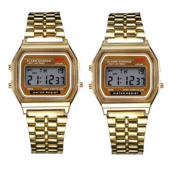 Landfox Women's Gold Stainless Steel Strap Watch Set of 2